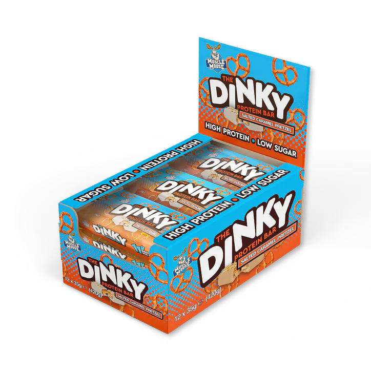 Muscle Moose Dinky Protein Bar - Salted Caramel Pretzel 12 x 35g