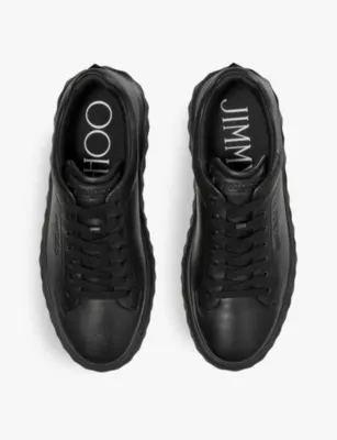 JIMMY CHOO Diamond Maxi M II Leather Trainers - EUR 42 / 8 UK MEN in V BLACK/BLACK, additional product view 2