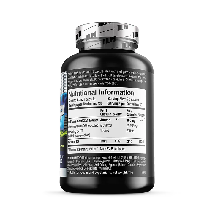 Iron Labs Nutrition 5HTP Capsules - High Strength 200mg 5-HTP Supplement - 120 Vegan Capsules detail 2