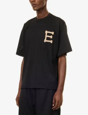 1886 AM Football Embroidered Jersey T-Shirt in BLACK, additional product view 3