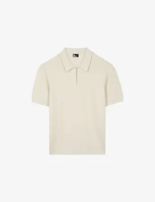THE KOOPLES Zipped-Collar Short-Sleeve Knitted Polo