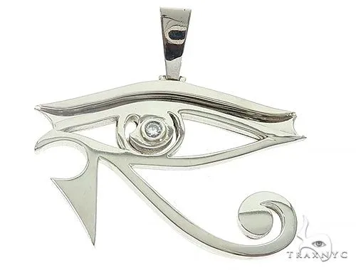 RINA - For Him CUSTOM Custom Made Bezel Diamond Eye of Horus Pendant Egyptian Evil Eye 65131 in Rose Gold – Pendant