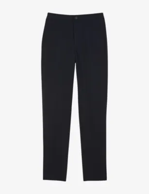 SANDRO Tapered-Leg Mid-Rise Jersey Trousers