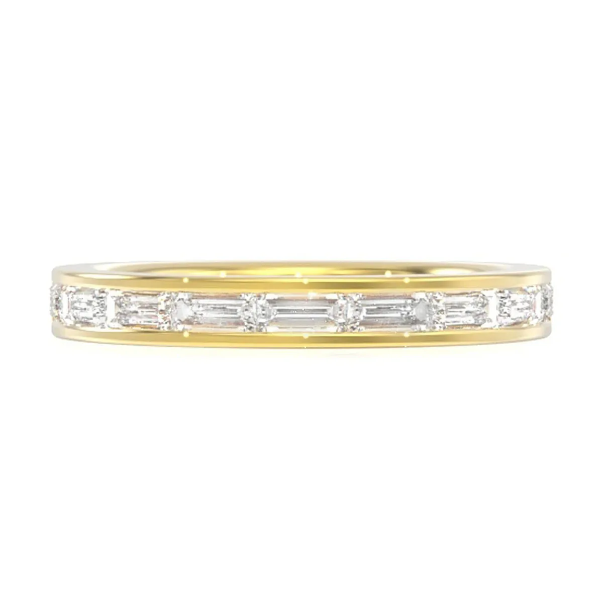 For Him One Row Baguette Channel-Set Ring in Rose Gold / Lab Grown Diamond – Ring