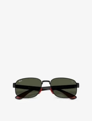 RAY-BAN RB8329M Scuderia Ferrari Irregular-Frame Metal Sunglasses