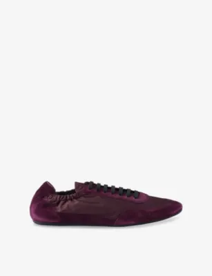 PRADA Collapse Re-Nylon and Suede Low-Top Trainers - LIGHT BLUE - EUR 47 / 13 UK MEN detail 2
