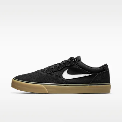 Nike SB Chron 2 Skate Shoe - Black/Black/Gum Light Brown/White