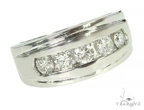 RINA - For Him FACTORY Mens Luxuriousness Five White Gold Wedding Ring 8582 in Rose Gold / 8 – Ring