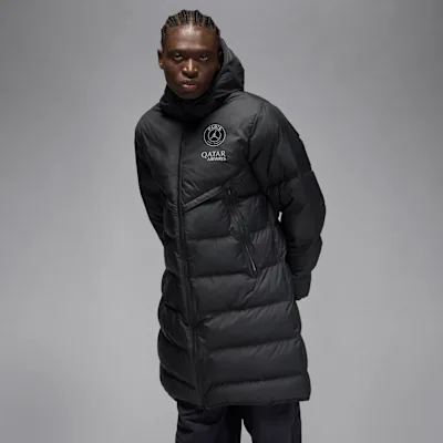 Nike Paris Saint-Germain Strike Windrunner PrimaLoft® Fourth Men's Jordan Storm-FIT Football Hooded Jacket - Off-Noir/Particle Grey
