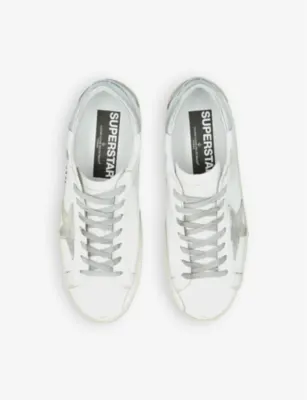 GOLDEN GOOSE Mens Superstar distressed leather low-top trainers - 5 in WHITE/OTH, additional product view 2