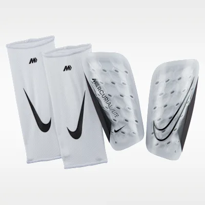 Nike Mercurial Lite Football Shinguards - White/White/Black in White/White/Black – Nike men's and unisex