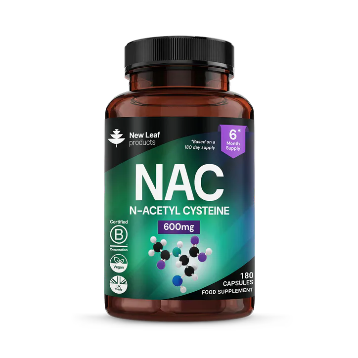 New Leaf Products NAC N-Acetyl-Cysteine Capsules 180 capsules