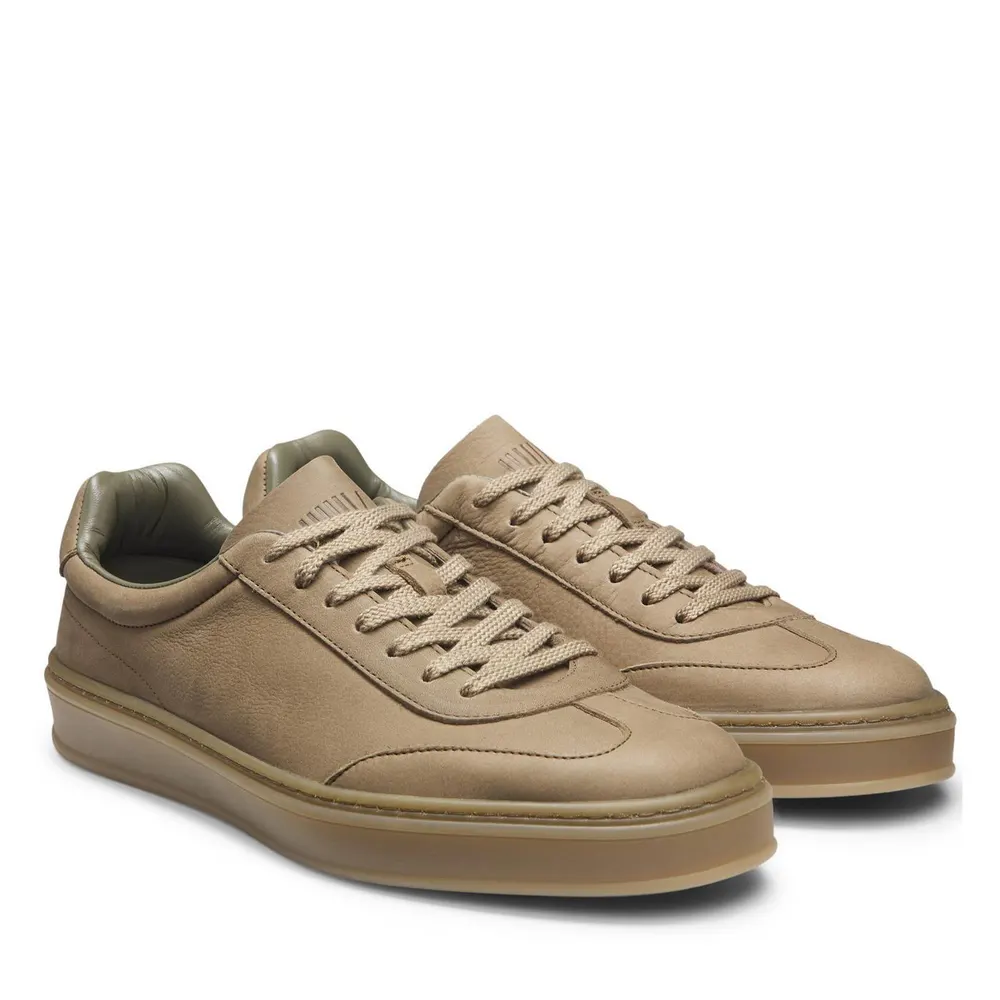 Boss Men's Zarek Double Breasted Leather Lace Up Low-Top Trainers detail 3