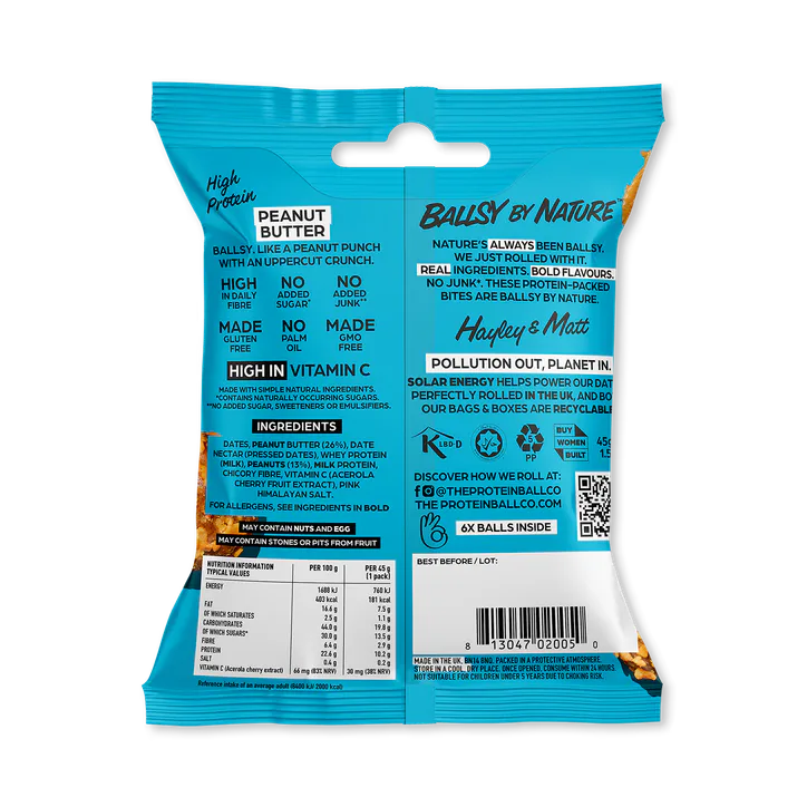 The Protein Ball Co Peanut Butter - High Protein detail 2