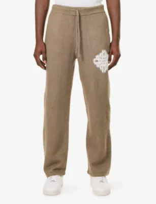 THE COUTURE CLUB Emblem Straight-Leg Knitted Jogging Bottoms detail 3