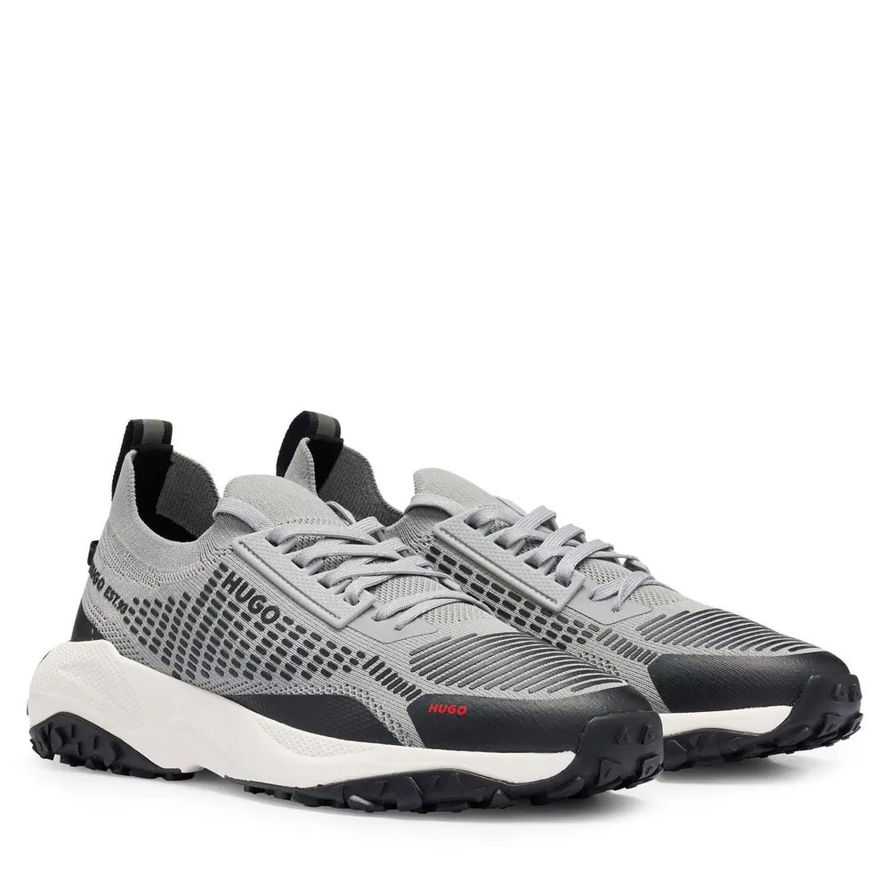 Hugo Hugo Cyrus Runn Knpu 10249921 01 Low-Top Trainers Mens in Grey, additional product view 2