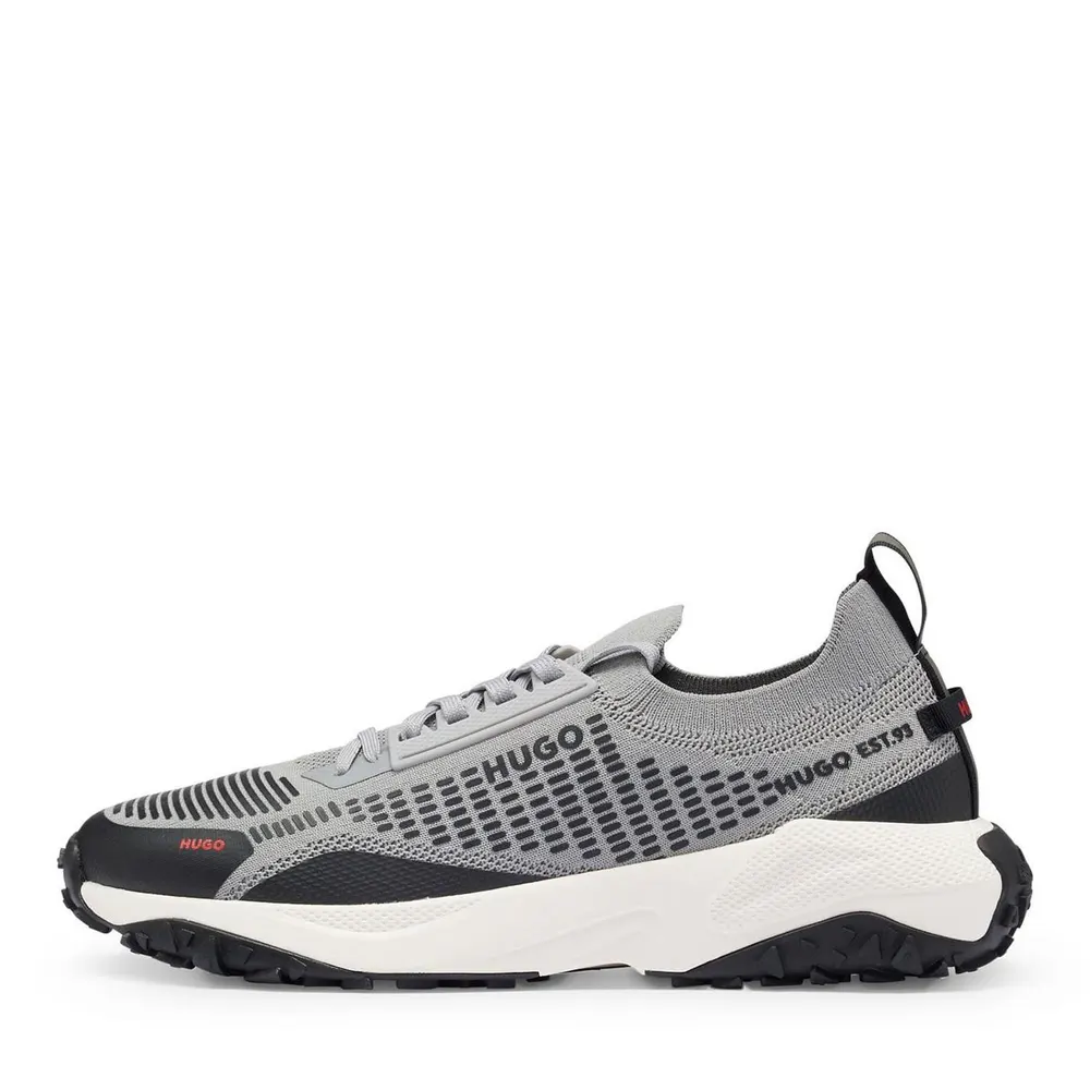Hugo Hugo Cyrus Runn Knpu 10249921 01 Low-Top Trainers Mens in Grey, additional product view 3
