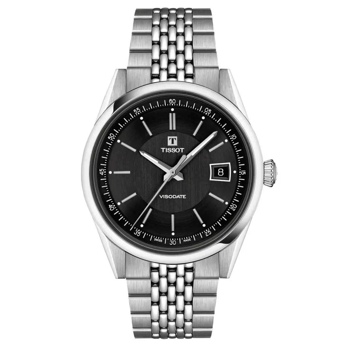 Tissot Visodate 39mm Mens Watch Black