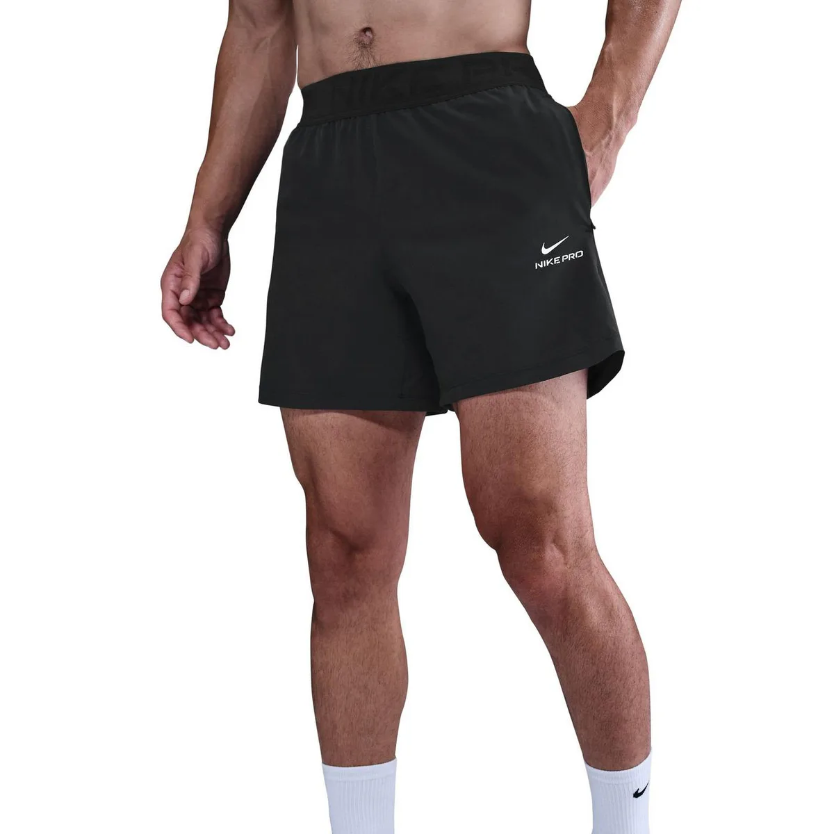 For Him Nike Dri-FIT 6 Shorts Mens in Black/White – Clothing