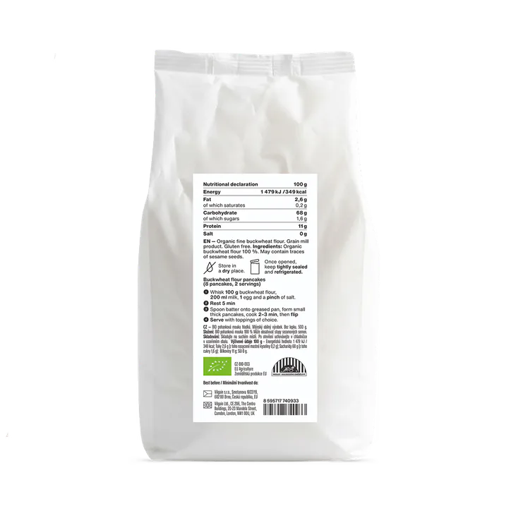 Vilgain Organic Buckwheat Flour 500 g detail 2