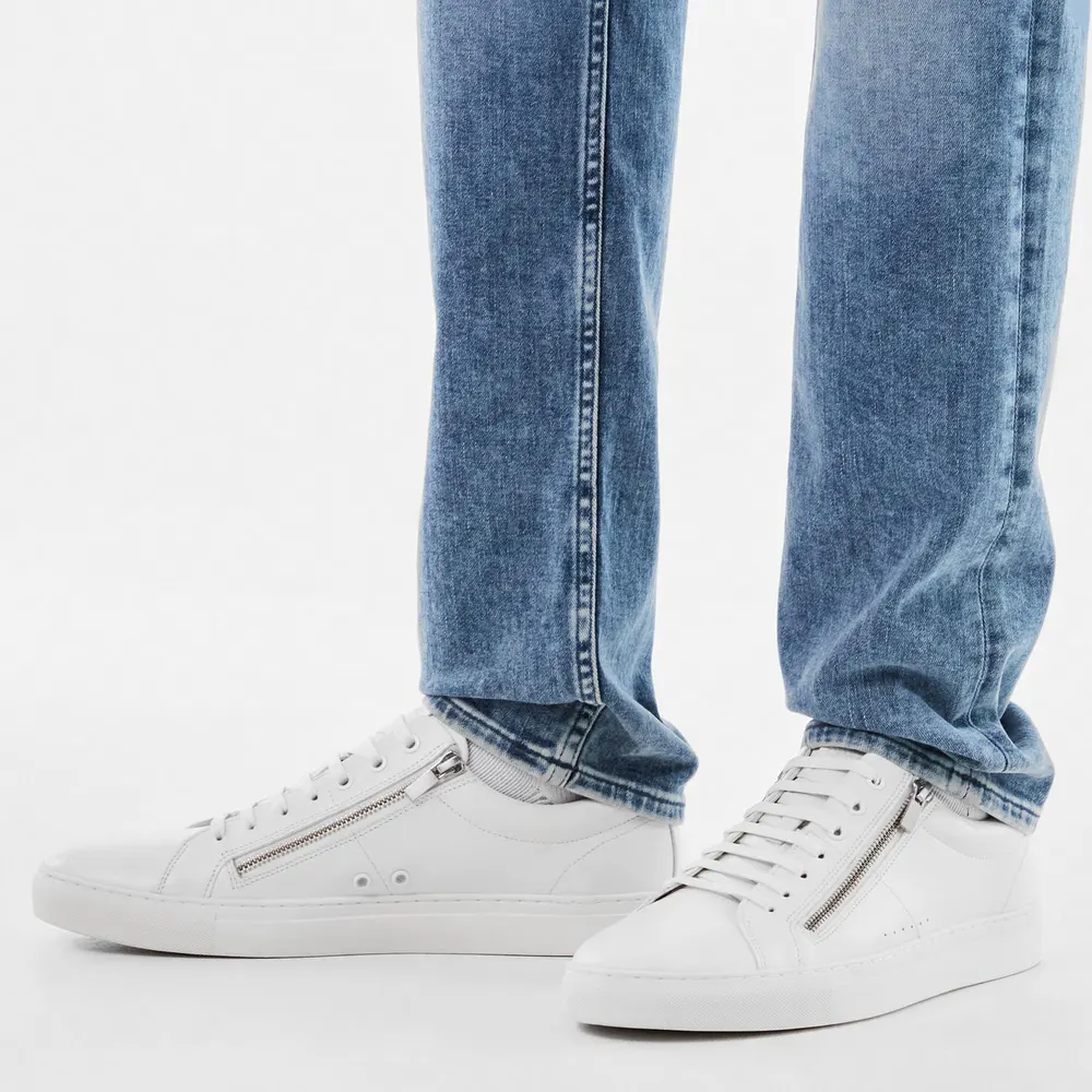 Hugo Men's Double-Buckle Monk Shoes in White, additional product view 3