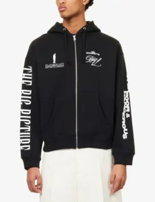 AWAKE NY Big L Embroidered Cotton Hoody detail 3