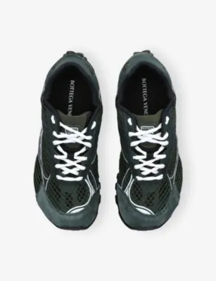 BOTTEGA VENETA Orbit Woven Trainers - EUR 42 / 8 UK MEN in Dark Green, additional product view 2