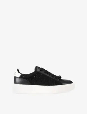 KURT GEIGER LONDON Albion Leather Trainers - EUR 44 / 10 UK MEN in BLK/WHITE – Mens | Trainers | Lace up trainers