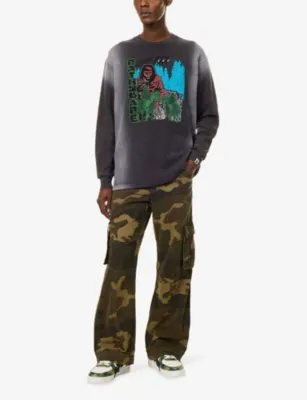 A BATHING APE Bape Military Graphic Waffle Cotton-Jersey T-Shirt detail 2