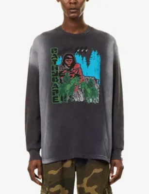 A BATHING APE Bape Military Graphic Waffle Cotton-Jersey T-Shirt detail 3
