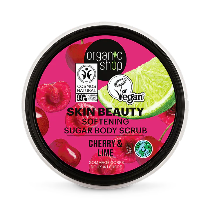 Organic Shop Skin Beauty Softening Sugar Body Scrub Cherry & Lime 250 ml