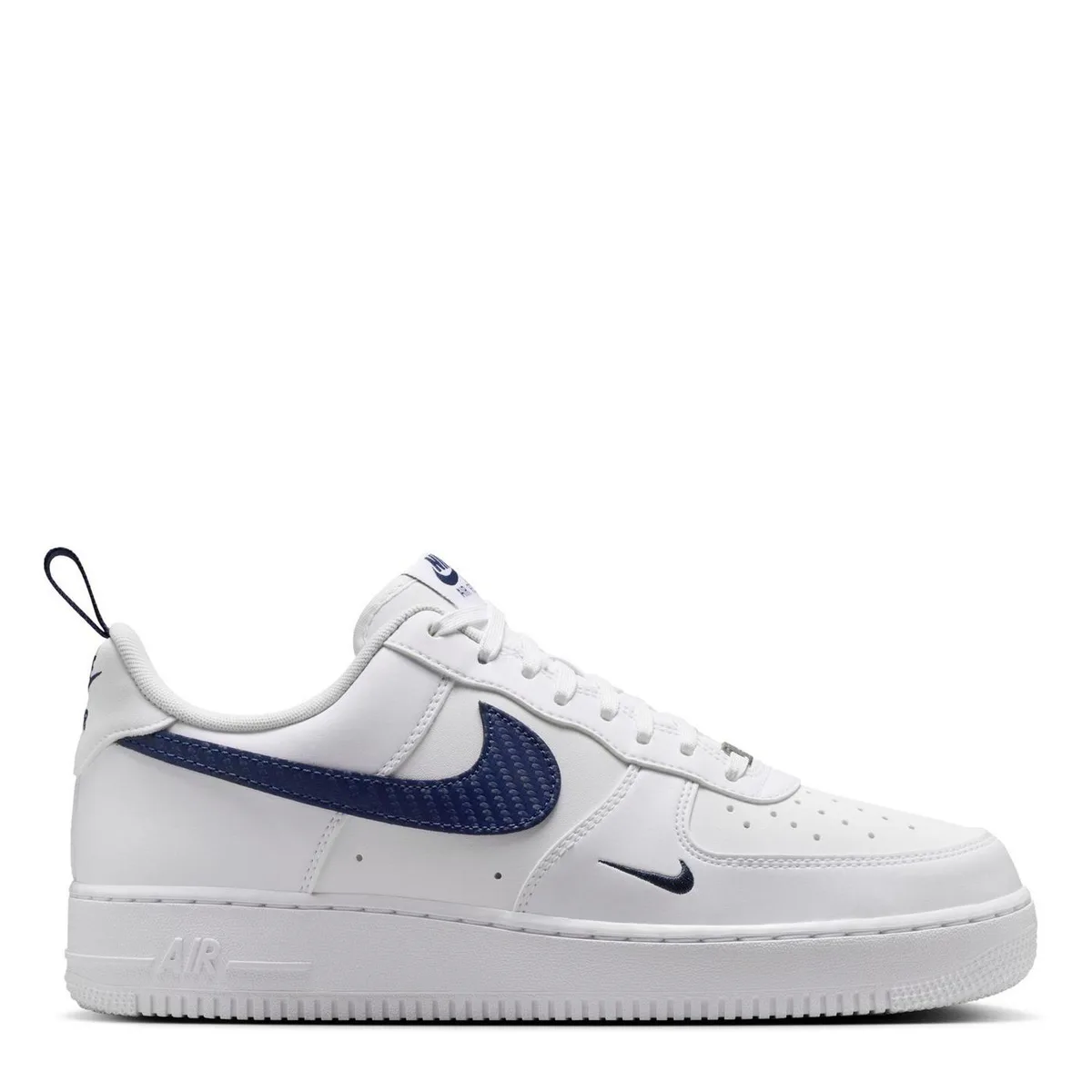 For Him Nike Mens Air Force 1 07 Shoes in Wht/Mid Navy – Footwear