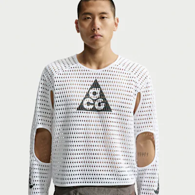 Nike ACG Radical AirFlow NXT Men's Dri-FIT Long-Sleeve Trail-Running Top - White/Anthracite