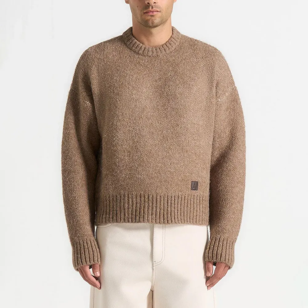 Maniere De Voir Mens Kamil Brushed Wool Knit Jumper