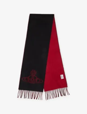 VIVIENNE WESTWOOD Double Face Orb-Jacquard Wool Scarf