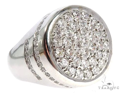 RINA - For Him FACTORY 14K White Gold Prong Diamond For Him Ring 64740 in Rose Gold / 8.5 – Ring