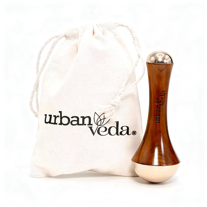 Urban Veda Artisan Handcrafted Dual-Sided Kansa Wand, Ayurvedic Copper Facial & Body Massage Tool