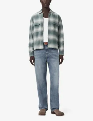 ALLSAINTS Polanco Zip-Up Checked Cotton Shirt detail 2