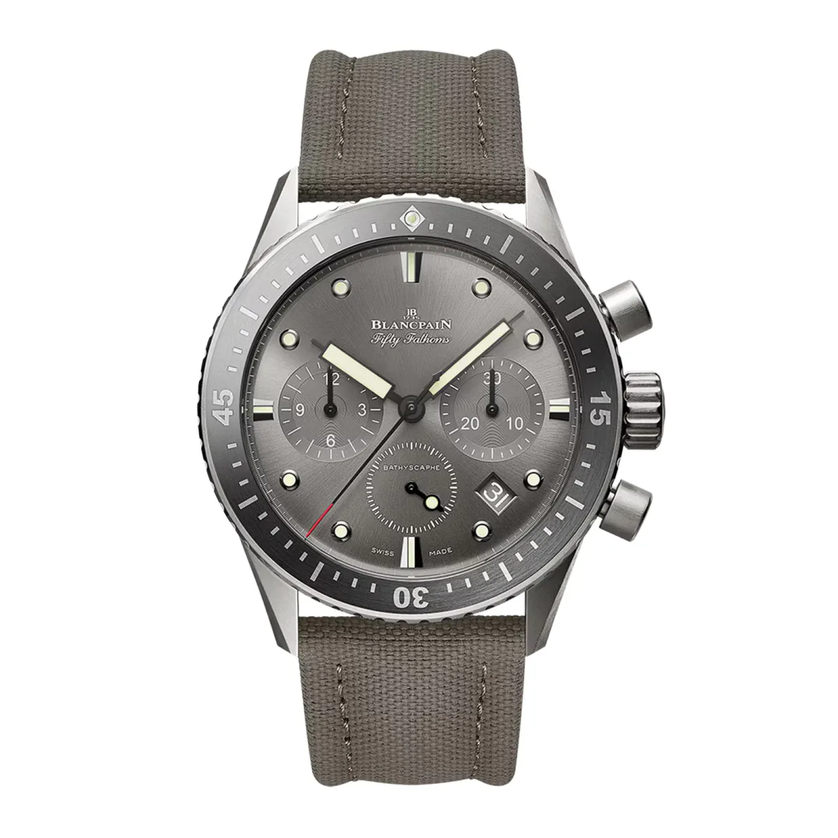 Blancpain Fifty Fathoms Bathyscaphe Chronographe Flyback 43mm Mens Watch Grey