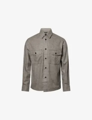 DUNHILL Super 170S Glen-Check Wool and Cashmere-Blend Overshirt