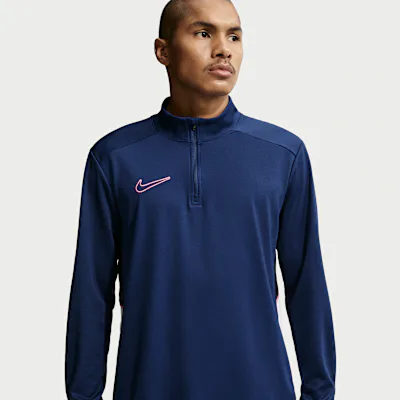 Nike Academy Men's Dri-FIT Football Drill Top - Blue Void/Black/White/Pinksicle