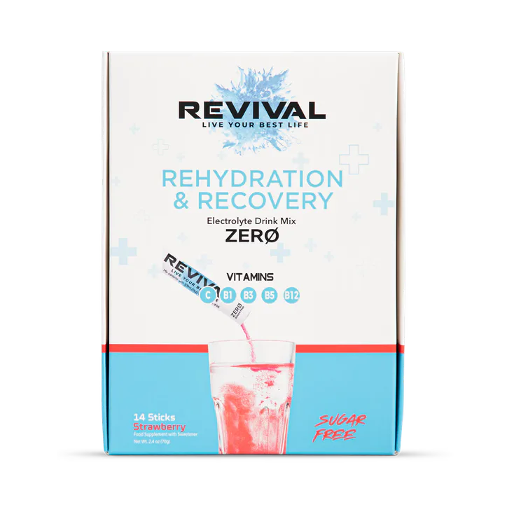 REVIVAL Rehydration & Recovery ZERO - Strawberry 14 pack detail 3