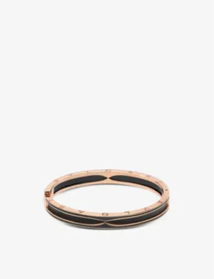 BVLGARI B.zero1 18ct rose-gold bangle bracelet - XL detail 2