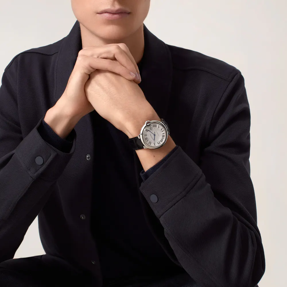 Cartier Ballon Bleu De Cartier Watch, 42mm, Steel, Leather detail 2