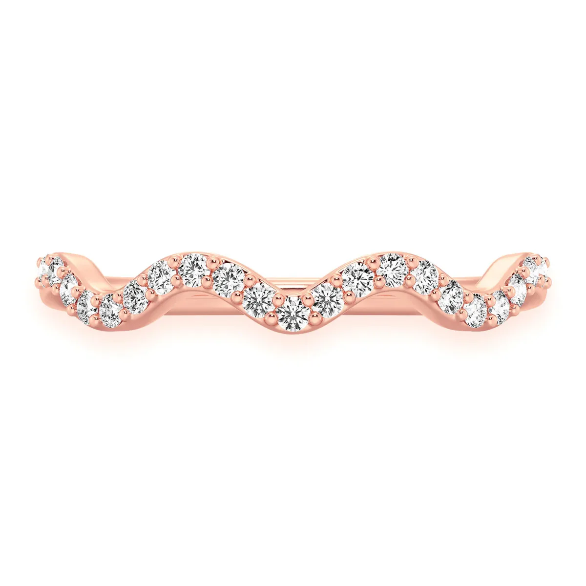 For Him Wavy Diamond Ring in Rose Gold / Natural Diamond – Ring