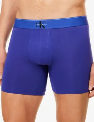 CALVIN KLEIN Archive Logo-Waistband Stretch-Cotton Boxer Briefs detail 3