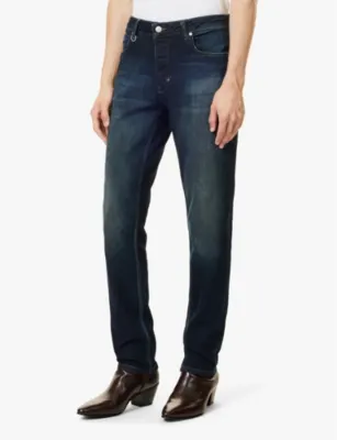 NEUW Lou brand-patch straight-leg slim-fit stretch-denim blend jeans - 31/32 detail 3