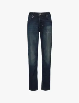NEUW Lou brand-patch straight-leg slim-fit stretch-denim blend jeans - 31/32