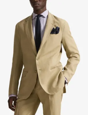 POLO RALPH LAUREN Single-Breasted Notch-Lapel Linen Blazer - 42R detail 3