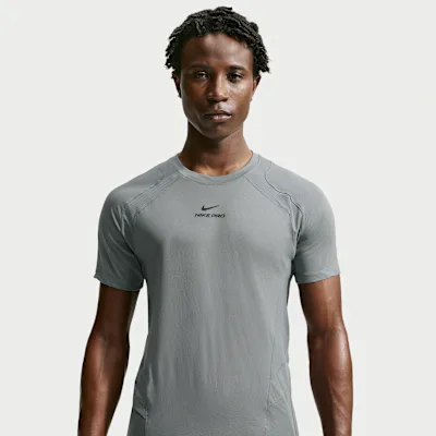 Nike Pro Training Men's Dri-FIT ADV Short-Sleeve Top - Smoke Grey/Smoke Grey/Black